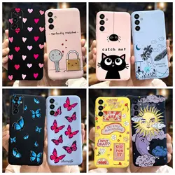 For Samsung M13 Case SM-M135F M 13 Cover Cute Cartoon Love Heart Butterfly Bumper For Samsung Galaxy M13 4G Soft Silicone Fundas