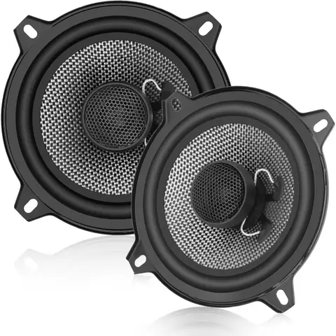 2 pièces, haut-parleur coaxial de voiture de 5,25 pouces, cône en fibre de carbone, son fidèle, 300W, 4 ohms, son surround stéréo professionnel haut de gamme
