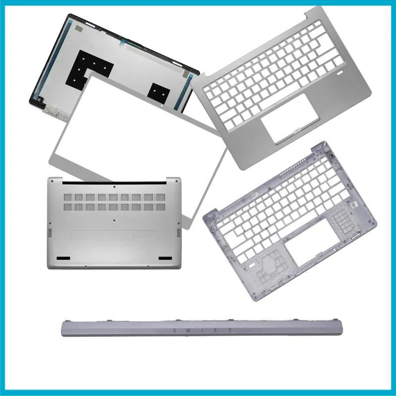 LCD Back Cover For Acer Swift3 SF313-51 N18H2 Laptop Front Bezel Palmrest Upper Top Case Bottom Cover Silver LCD Back