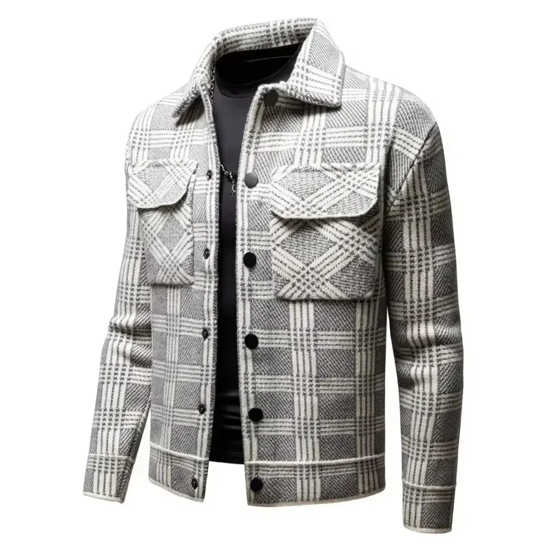 2024 New Jacket Fashion High Street Collar Large Pocket Printed Men\'s Coats Jackets for Men Coats Men