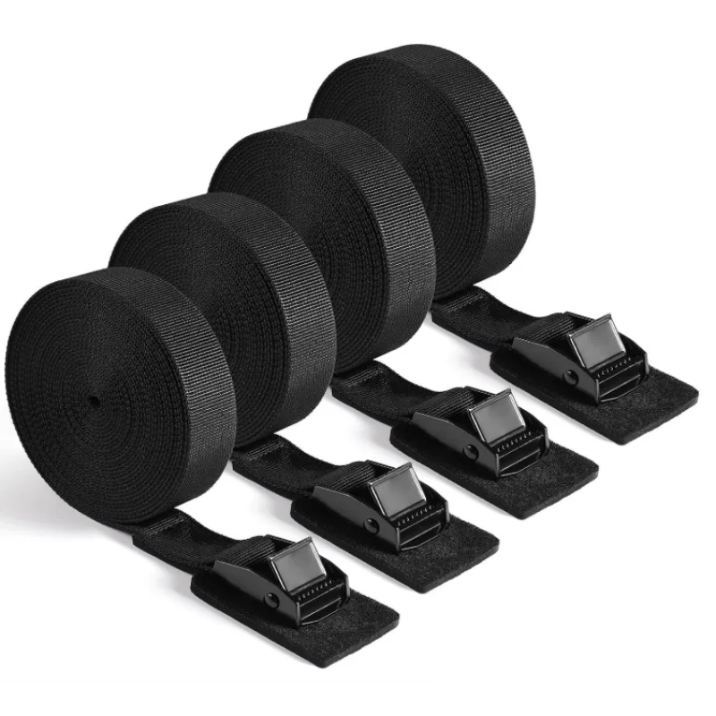 16.4FT Cargo Straps for Roof Racks 4-Pack Heavy Duty Cam Buckle Tie Downs with Thick Sponge Pads,Lashing Straps for Securement
