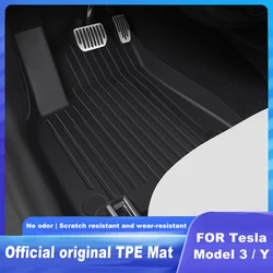 Estilo original tpe xpe material esteiras do assoalho carro para tesla modelo y modelo 3 carga tronco esteiras à prova dwaterproof água all-weather forro durável