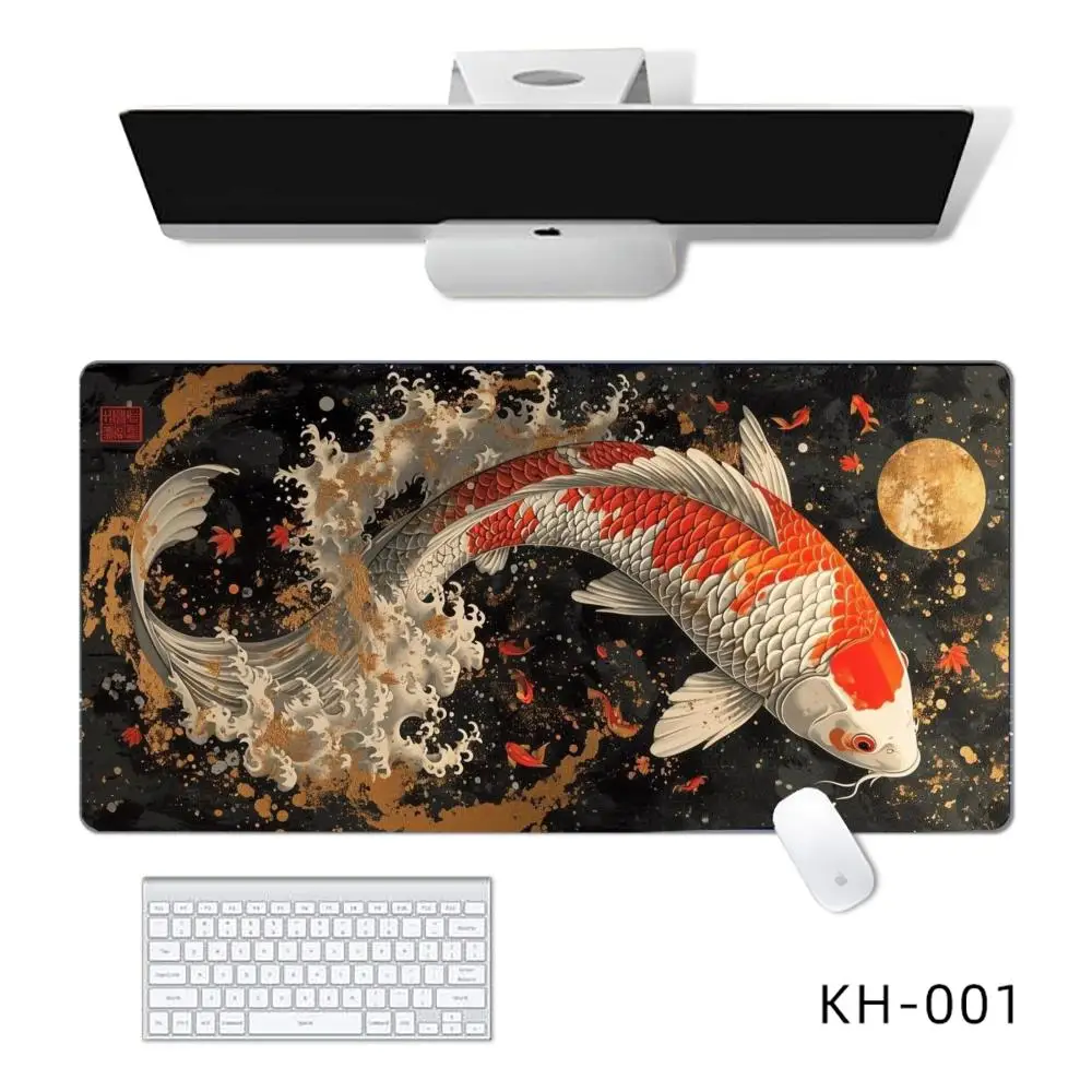 Koi Carp Mouse Pad Mouse Pads For Desk, Gaming Mouse Pad,  with Stitched Edges and Non-Slip Rubber Base