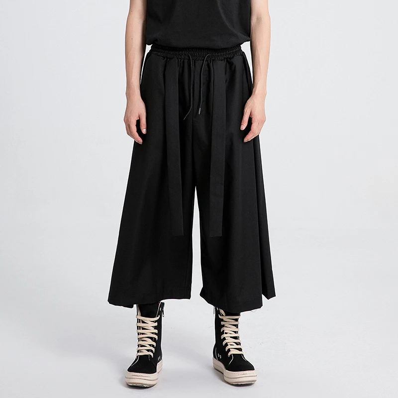 Men'S Casual Pants, New Summer And Autumn Men'S Cropped Pants, Solid Color Simple Trousers, Unisex Loose Pants For Men