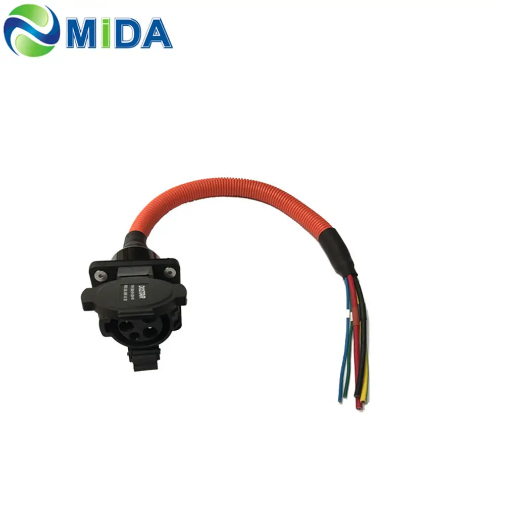 Enchufe de entrada de cargador EV Tipo 1 J1772, 32A con Cable de 1m