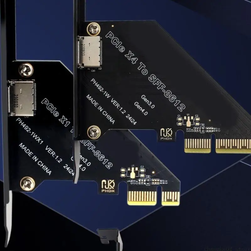 PCIe x4x1 to SFF 8612 Host Adapter for SFF8639 Disk Enhances Transfer