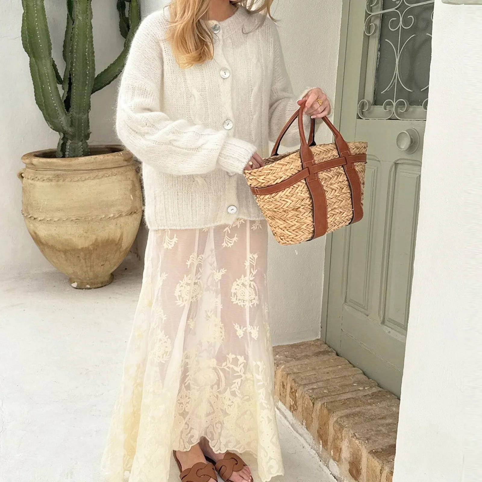 

Новая мода женский вязаный кардиган с длинным рукавом на пуговицах однотонная осенняя повседневная куртка свитер уличная одежда горячая распродажа S-XL