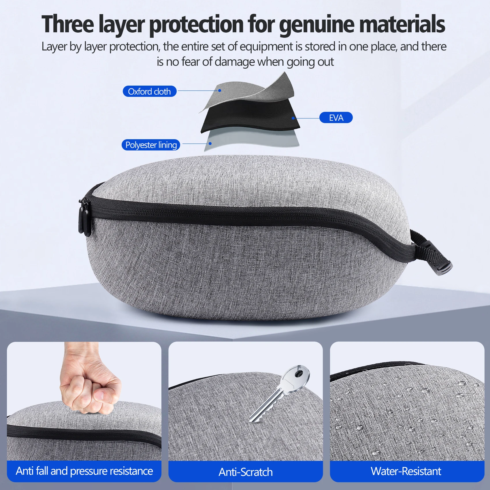 HUADAI Design Tragetasche Kompatibel mit Meta Quest 3S/Quest 3/Quest 2 – Detail 4