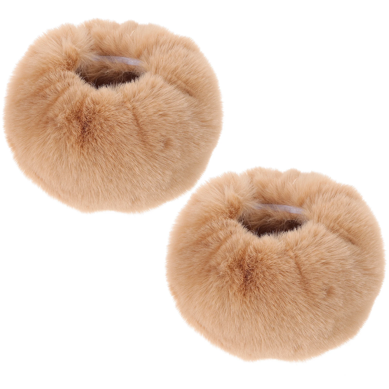 

Women Winter Gloves -sleeved Sleeves Wrist Warmers Wristband Fuzzy Khaki Kawaii Miss