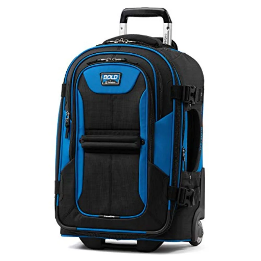 

Чемодан Travelpro Bold Softside Expandable Carry on Rollaboard, 22 дюйма, сине-черный, легкий, прочный, из полиэстера, с плавными колесами