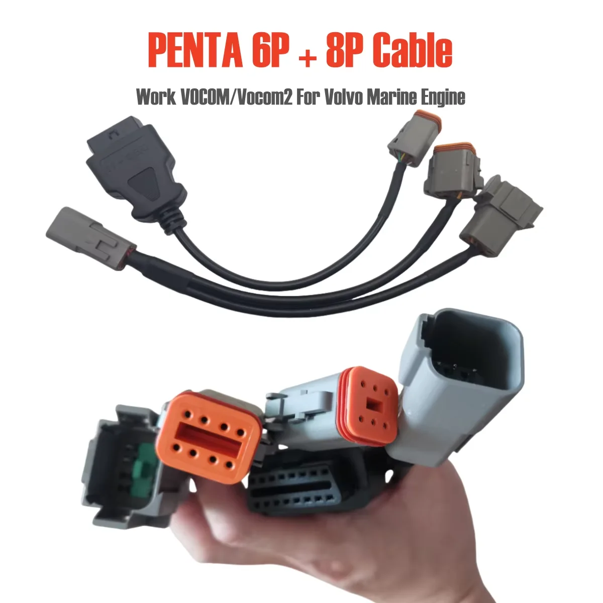 2026 HOT SALES PENTA 6P + 8P Cable Work VOCOM VOCOM2 for Marine Engine Penta Machine