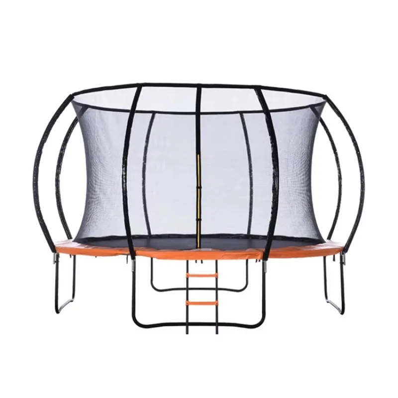 

Round Trampoline for Kids & Adults - Outdoor Backyard Fun Exercise Equipment with Enclosure Net