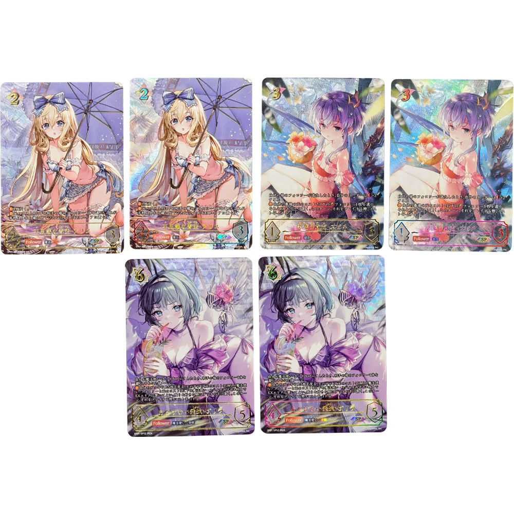 

Коллекционная карта аниме Shadow Verse Eris Arisa, бронзовая подпись, текстурированная преломляющая цветная радужная вспышка, подарки