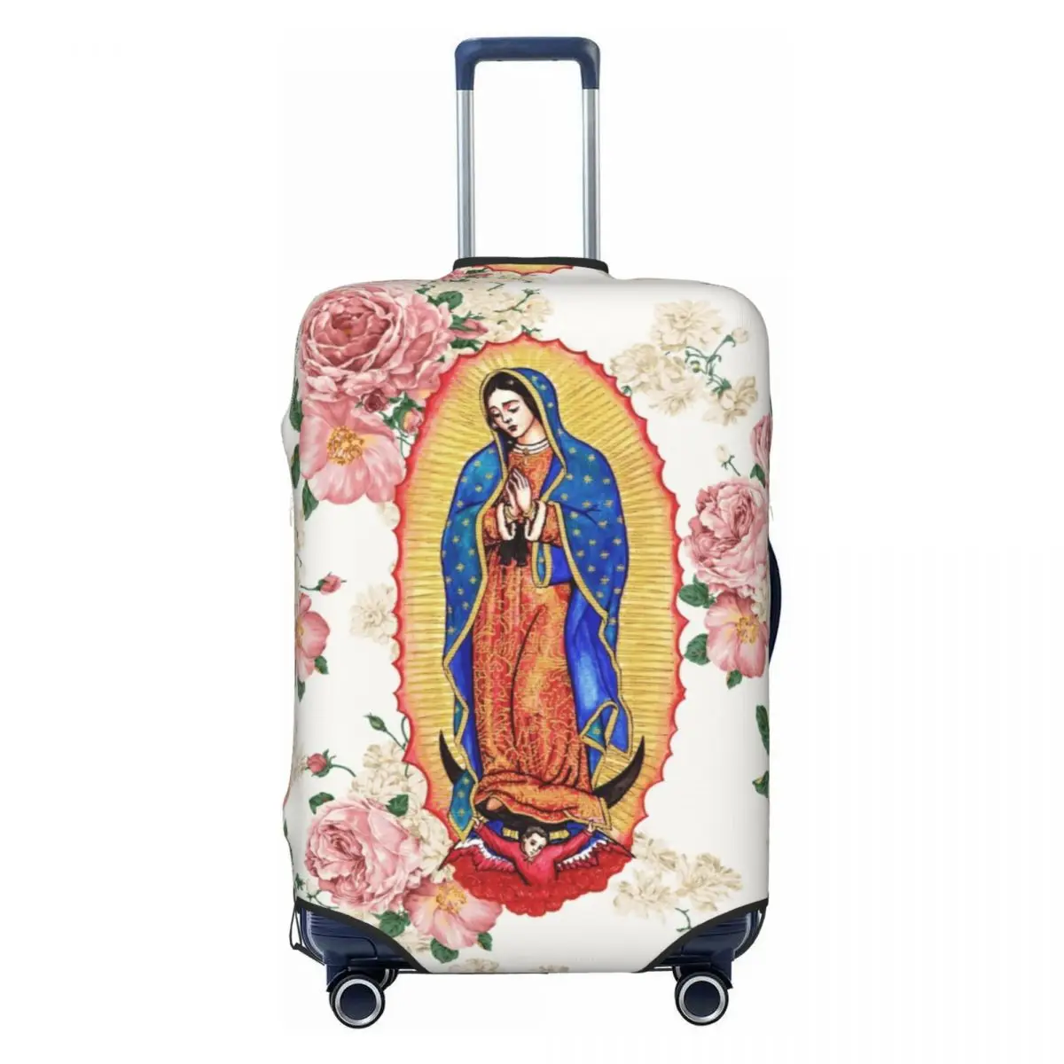 Custom Virgin Of Guadalupe Luggage Cover Mexico Catholic Virgin Mary Travel Suitcase Protective Covers Suit For 18-32 inch