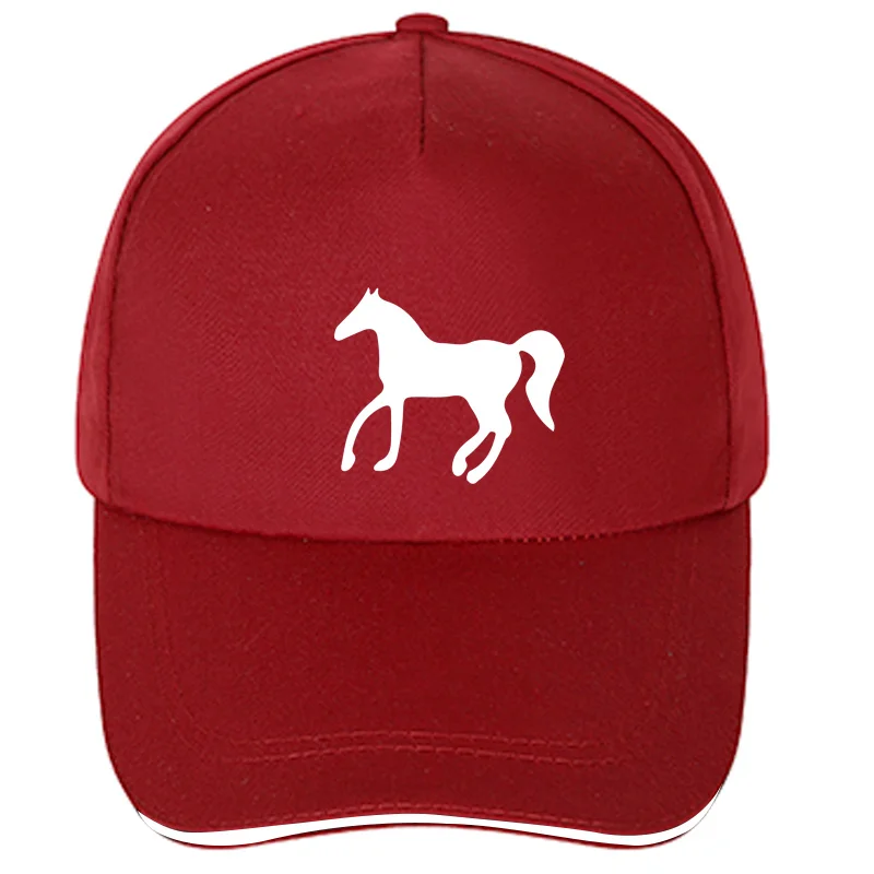 2024 New Horse Print Washed Cotton Baseball Cap Fashion Women Men Hat Sport Visors Snapback Cap Sun Hat Breathable Outdoor Caps