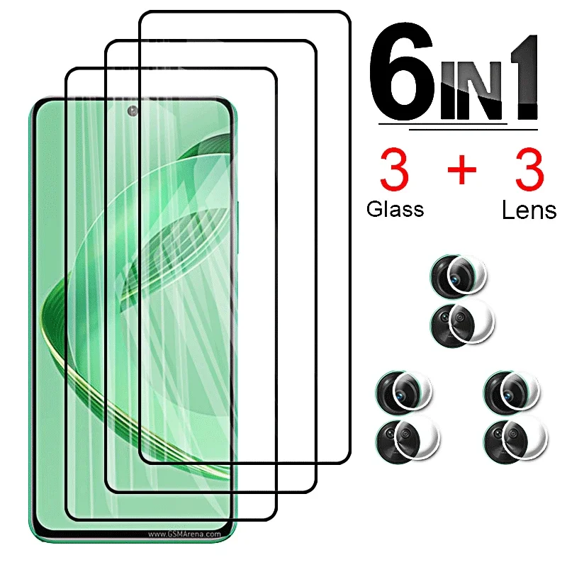 Verre de protection pour Huawei Nova 11 SE, protecteur d'écran, Honor X6S, X8a, X7a, 90, 70 Lite, verre Guatemala, objectif d'appareil photo