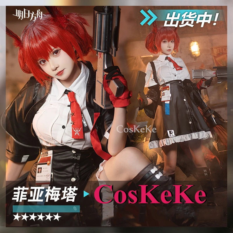 

CosKeKe Fiammetta Cosplay Anime Game Arknights Costume Sweet Lovely Uniform Battle Halloween Party Role Play Clothing S-XL New