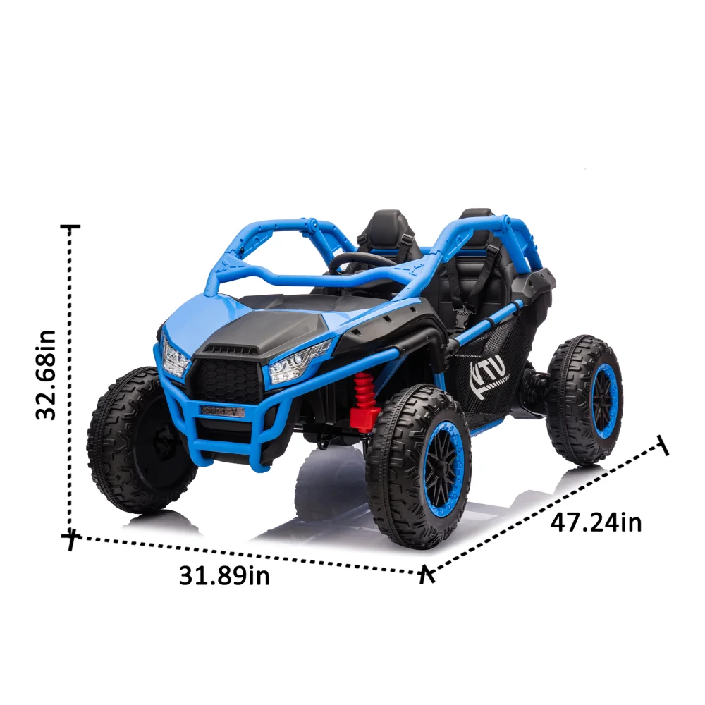 UTV 24V à deux places pour enfants, largeur de siège de 20 pouces, super puissance de 400W, adapté aux enfants de plus de 3 ans, voiture électrique pour enfants