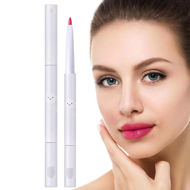 Lip Liner Retractable Double-End Waterproof Lip Liners with Brushes Lipstick Applying Tools Lip Brushes Lip Nourishment cosmetic