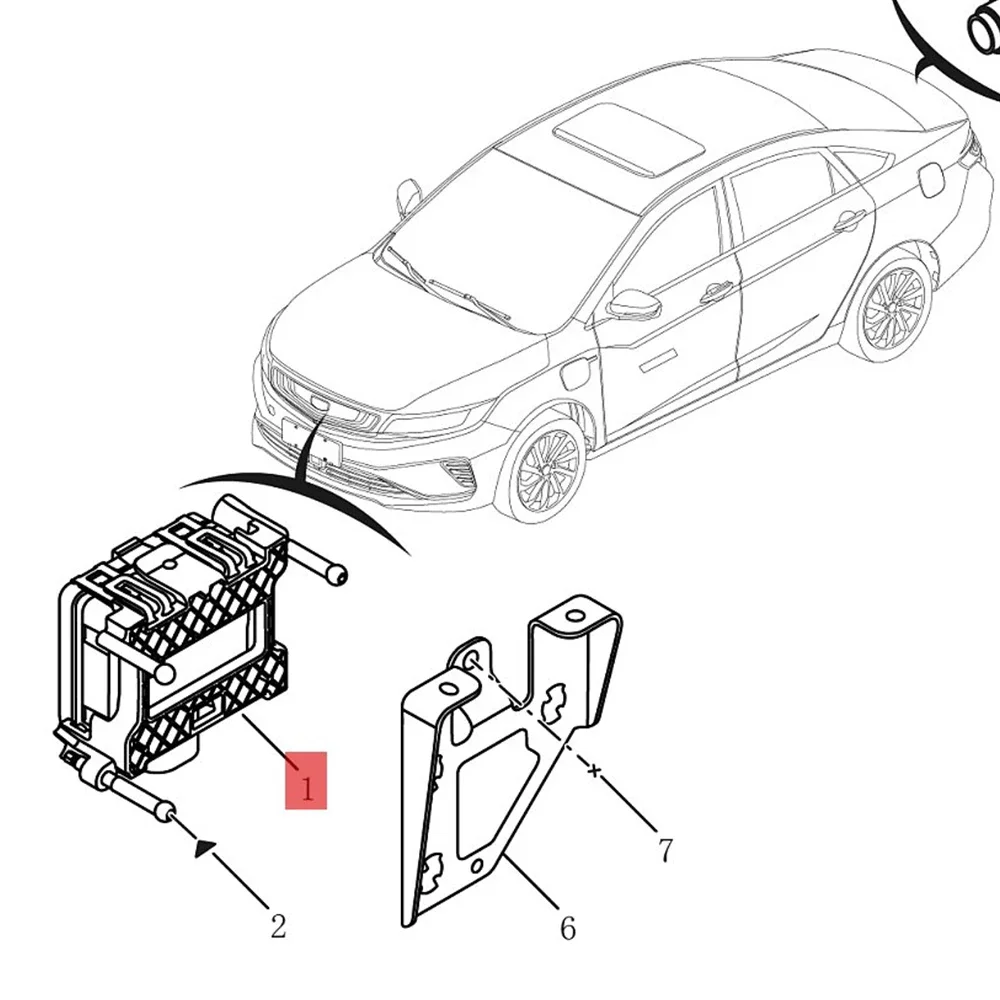 Front ACC Cruise Microwave Distance Probe Radar Sensor Control Module For Geely Atlas Pro Boyue Tugella Xingyue