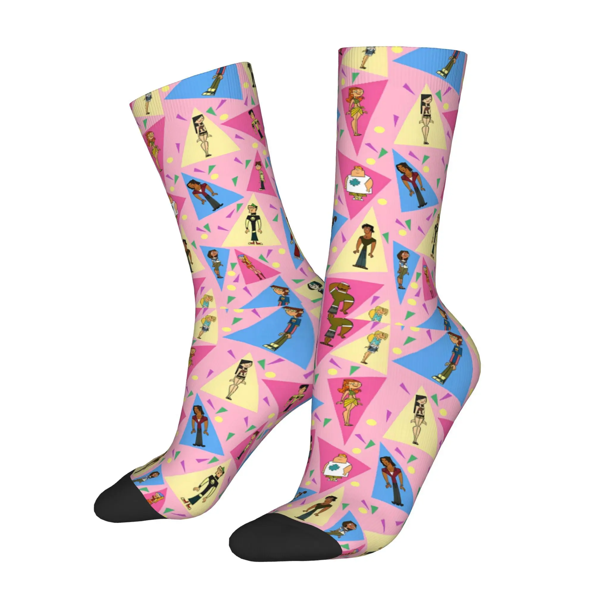 

Happy Men's Socks Pink Vintage Street Style Seamless Crew Sock Gift Pattern Printed