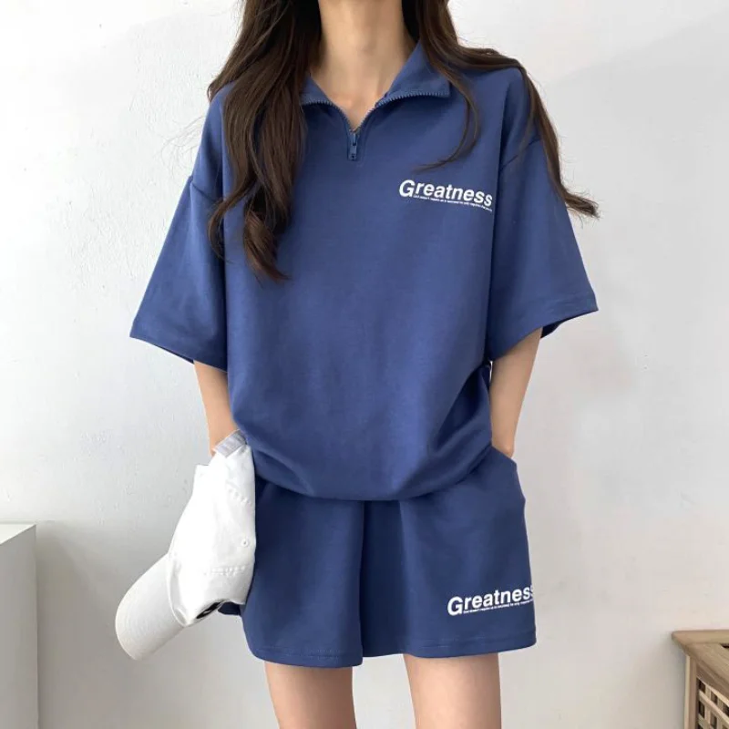 

Korean Style Clothes Summer Shirt Shorts Sets For Women Two Piece Set Tracksuits Summer Outfits Women 2023 Clothing Sets