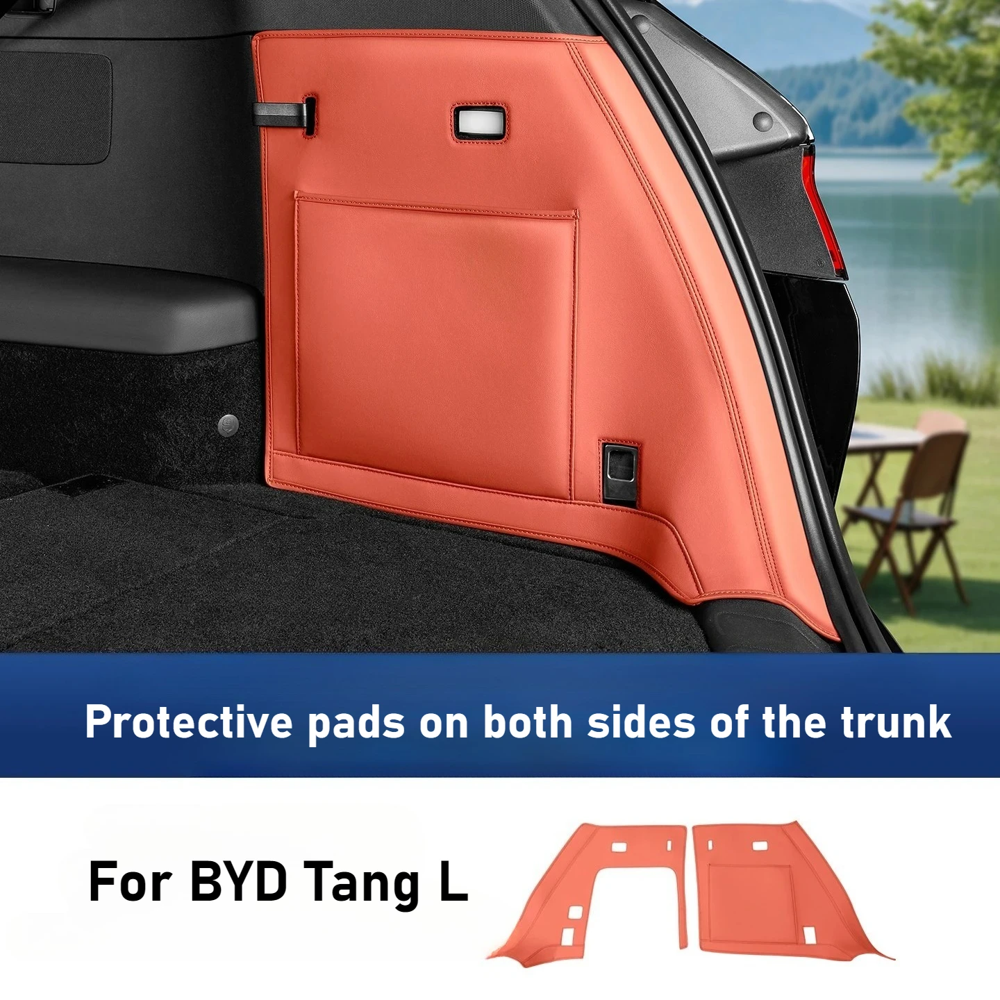 

For BYD Tang L trunk side protective pads tailbox protective pads anti-chip modification accessories
