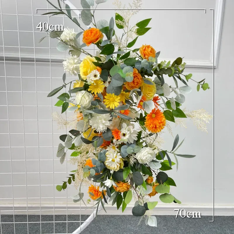 Wedding Flower Arrangement Simulation Silk Flower Arch Round Pavilion Wedding Flower Art Window Decoration Wedding Props T Stage