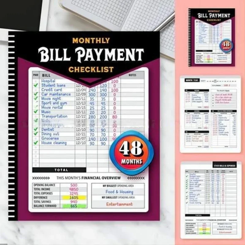 

Bill Payment Management Book Paper Accounting Management Record Financial Statement Overview Spending Plan