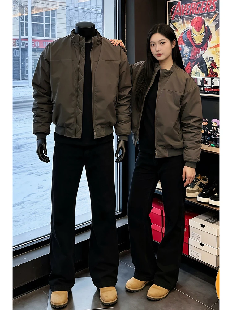 

Wolf ey Men's Spring Autumn Tee-Proof Pilot Jaet Loose Fit ort Sle Workwear Coat Warmth Youth Faion American Sle