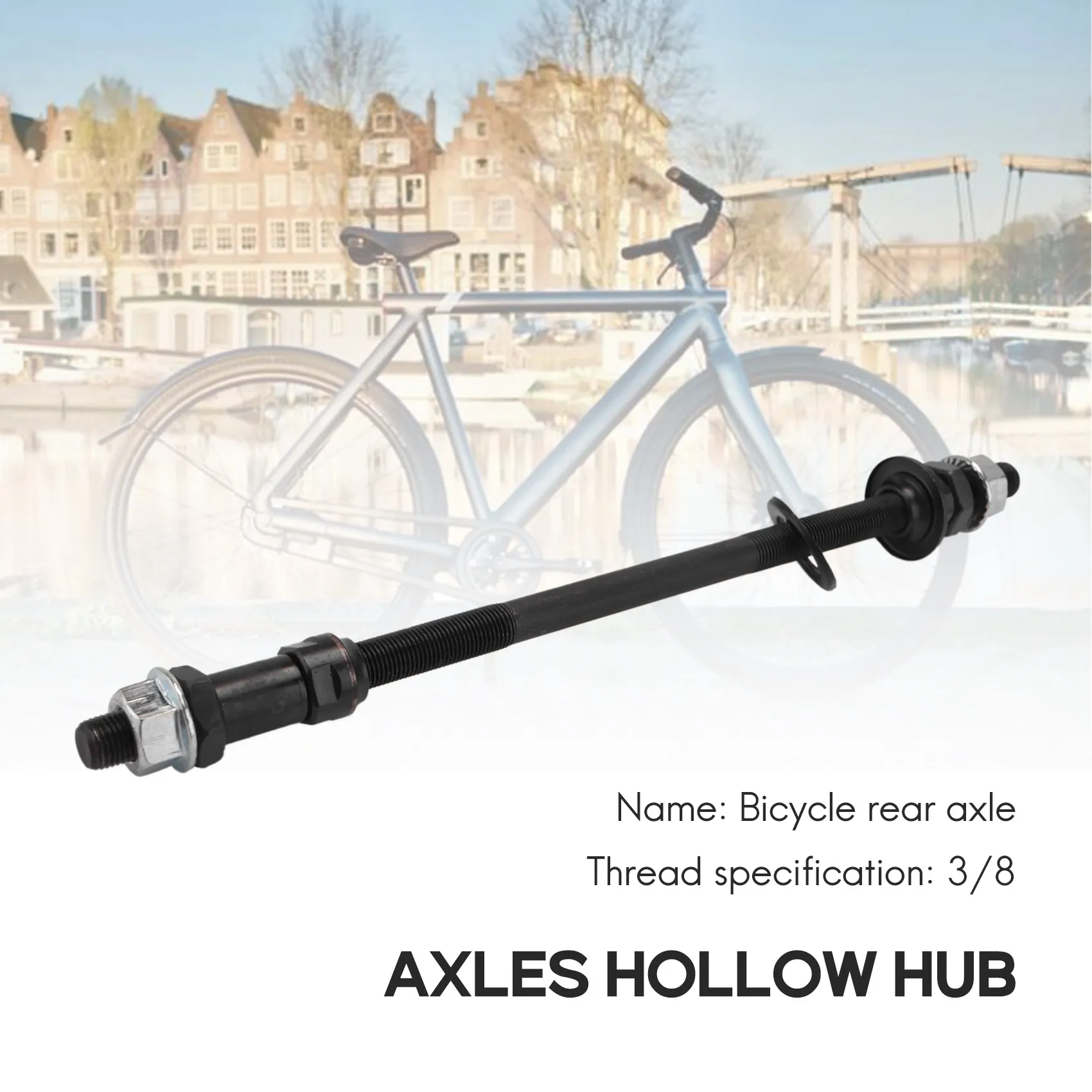 Lengthened 240mm Mountain Bike Snow Bike Bicycle Hubs Rear Axle Refitted Solid Axle Rear Axle Bicycle Accessory Axle