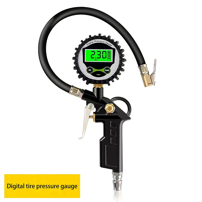 220PSI Car Motorcycle Multifunctional Tire Air Pressure Monitoring Gauge Tester Air Compressor Dial Meter Inflator Pump Tools