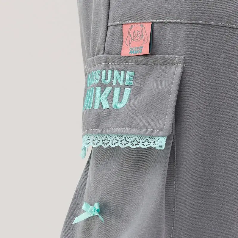 Cute Hatsune Miku Summer Multifunctional Comfortable Straight Overalls Cartoon Anime Fashionable Comfortable Casual Pants