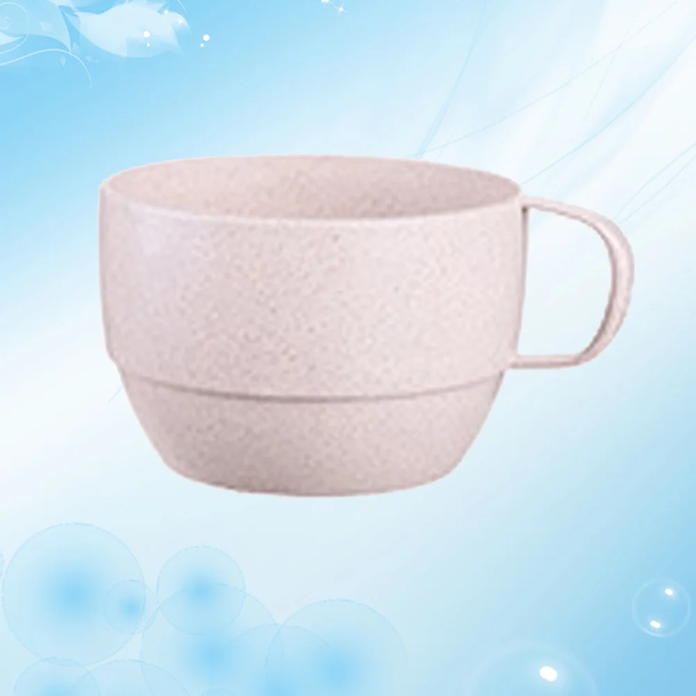 

Simple Wheat Straw Cup Exquisite Craftsmanship Bpa Free Eco Friendly for Water Coffee Tea Milk Drinking Mug Beige