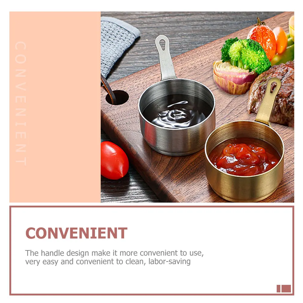 

Sauce Cup Small Cups Barbecue Bowl Seasoning Metal Bowls Dipping Dishes Cooking Stainless Steel Sauce Bowls Lightweight Portable