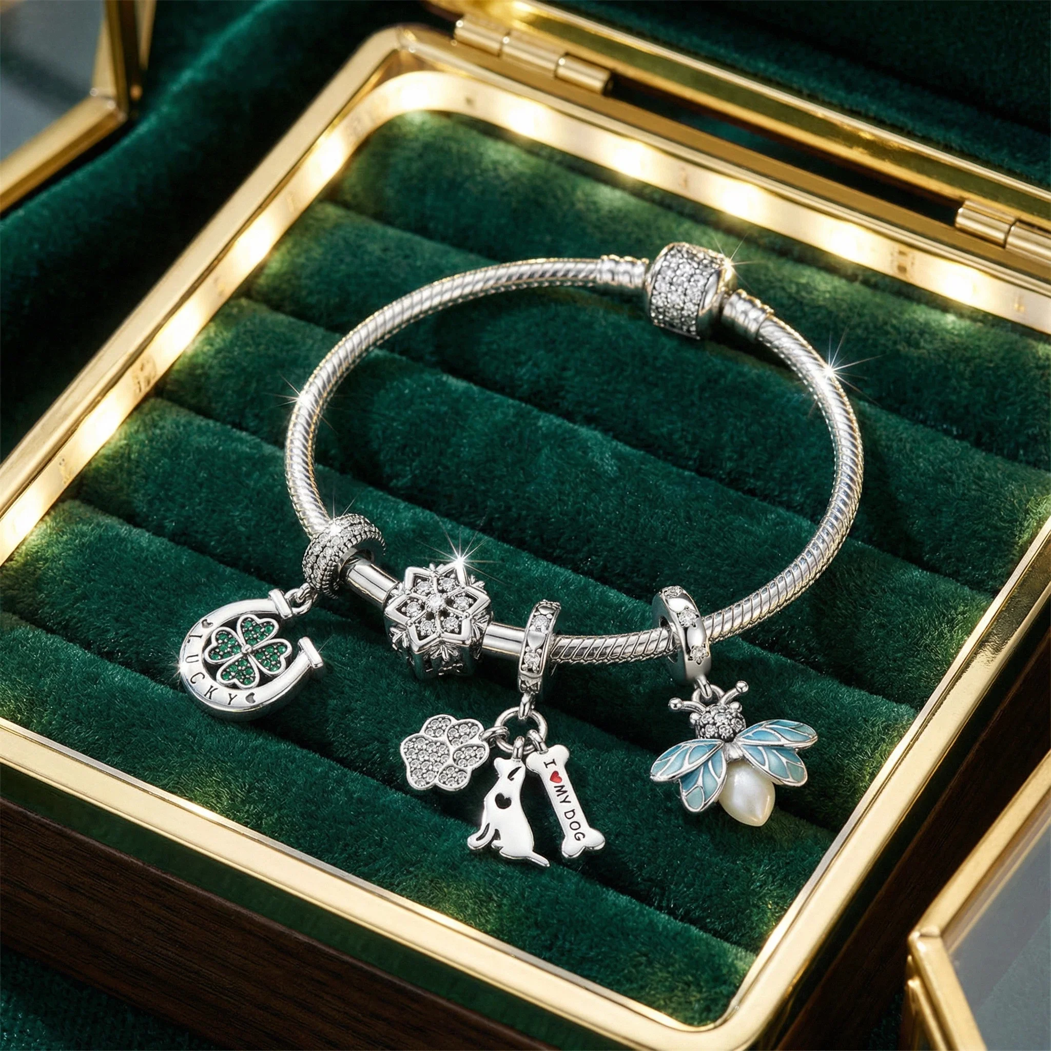 

Подвеска-шарм в форме собачьих косточек из стерлингового серебра 925 пробы с кубическим цирконием, для самостоятельного изготовления браслетов и ожерелий, подарок для нее, Colgante Plata