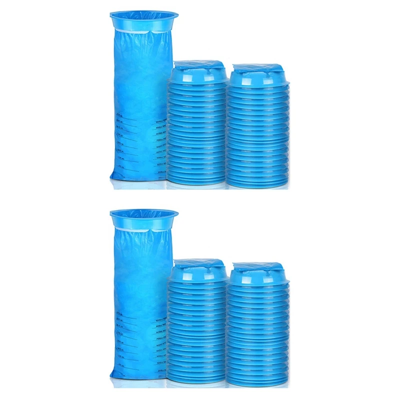 

90Pcs 1000Ml Vomit Bags Motion Sickness Bags Blue Emesis Bags Disposable Rod Bags For Car Jute Bag Travel