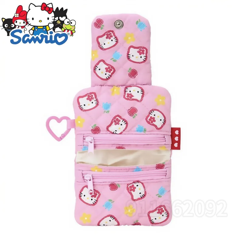  Hello Kitty New Fashion Coin Purse Cartoon Cute Folding Coin Purse Multifunctional Storage Pendant Coin Purse