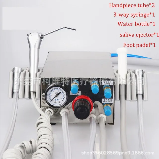 Dental Handset Small Turbine, Portable Stainless Steel Integrated Turbine 2 Hole 4 Hole Simple Table Turbine