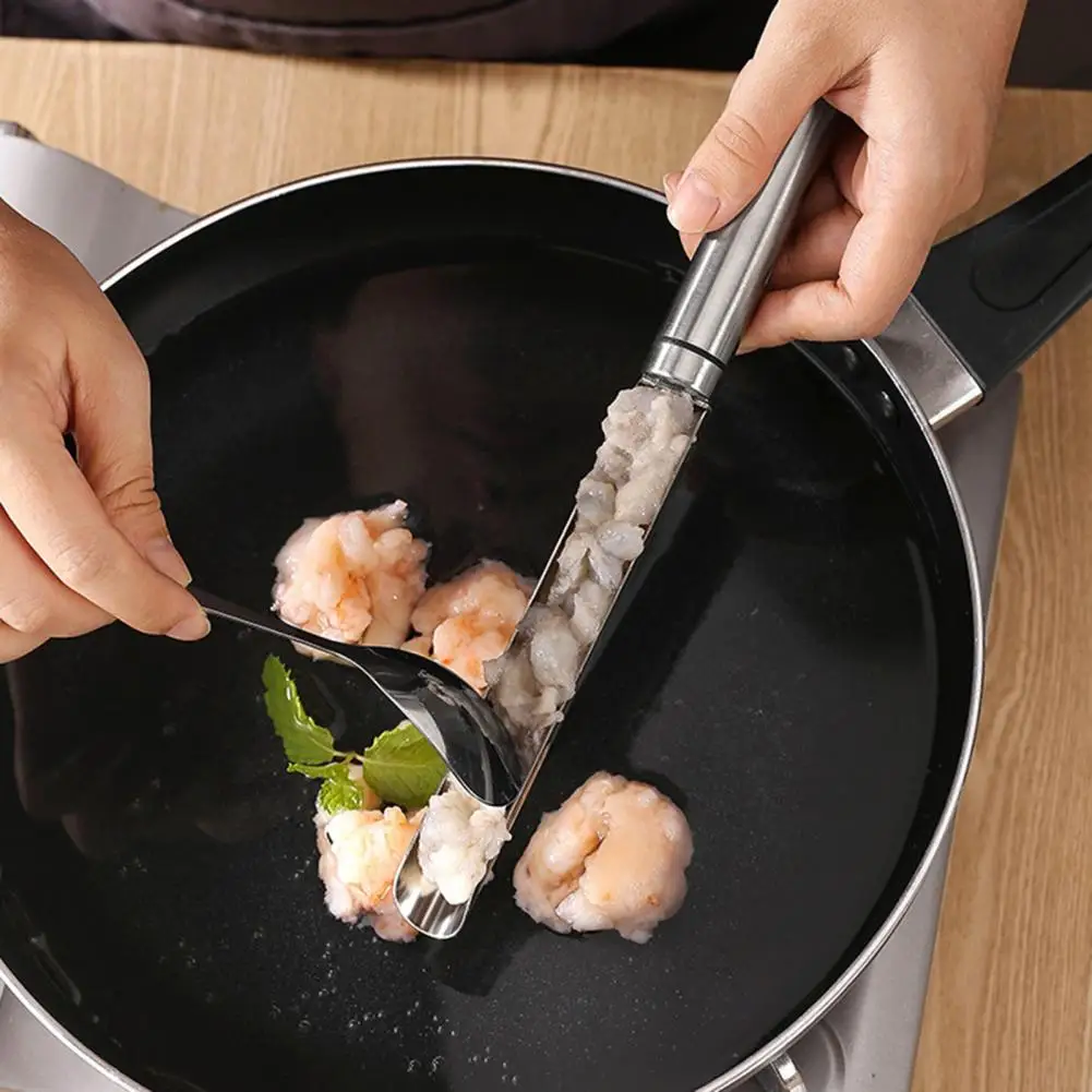 Long-lasting Meatball Mold Stainless Steel Meatball Mold Set with Spoon Kitchen Gadget for Cooking Fish Beef Meatball Maker