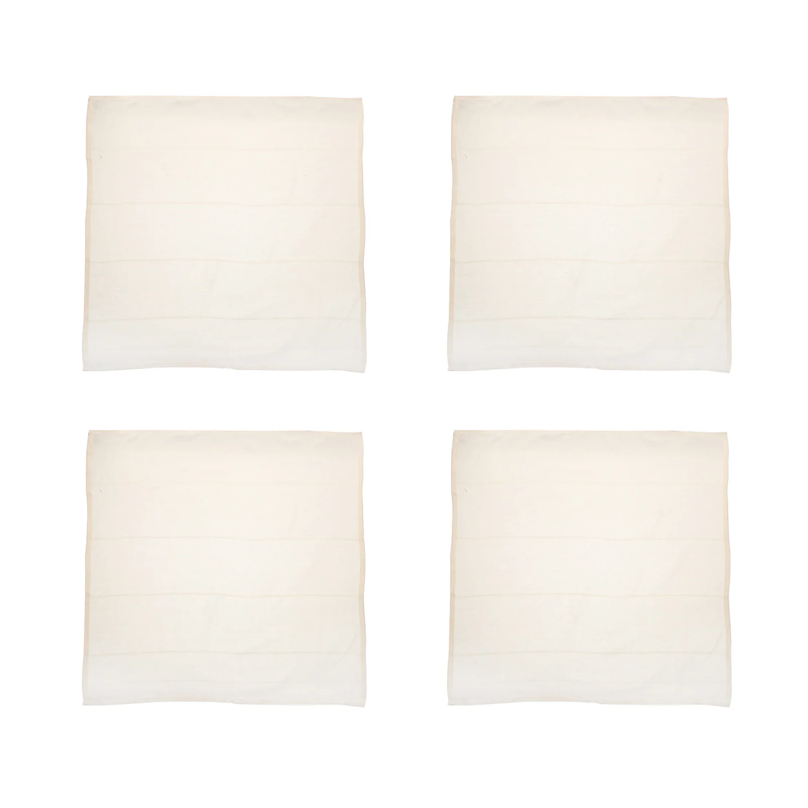 

4Pcs Bean Curd Cheesecloth Cotton Fabric White Reusable High Temperature Resistant Filtering Cloth for Soy Milk Tofu Sauces