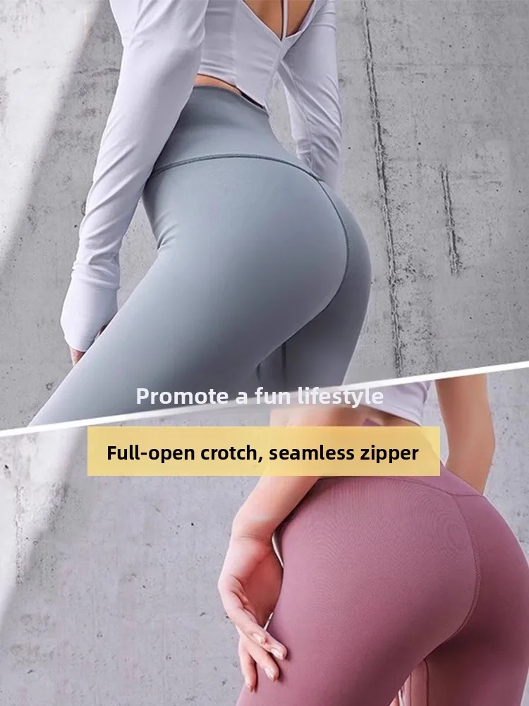 Damskie spodnie do jogi z wysokim stanem, wygodne, z ukrytym zamkiem błyskawicznym, spodnie modelujące sylwetkę, luźny krój, długie spodnie, odzież codzienna.