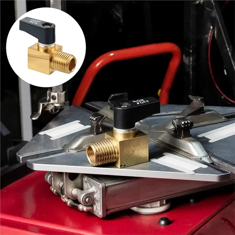 【كفاءة 】صمام تصريف خزان الهواء النحاسي صمامات كروية صغيرة 2 قطعة 1/4 بوصة NPT ذكر X NPT أنثى قطع غيار ضاغط الهواء #5