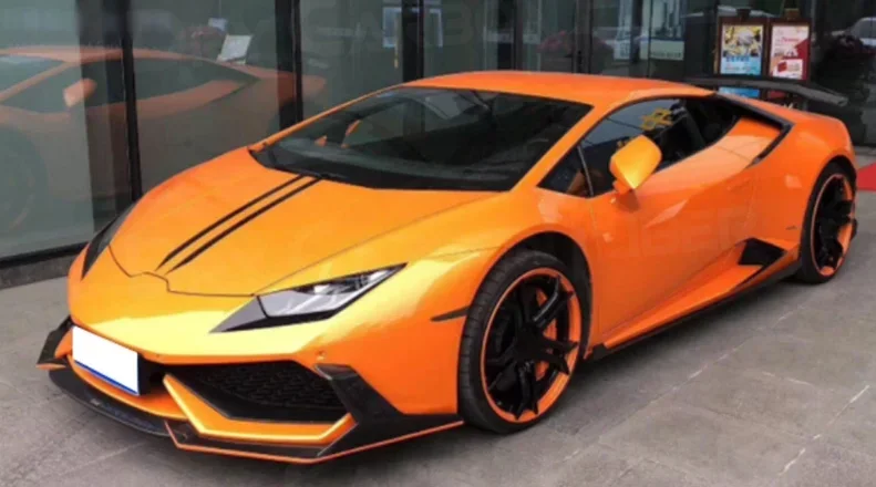

High Quality Real Carbon Fiber Car Bumper Front Lip Diffuser Spoiler Cover Body Kit For Lamborghini Huracan LP610 2014-2018