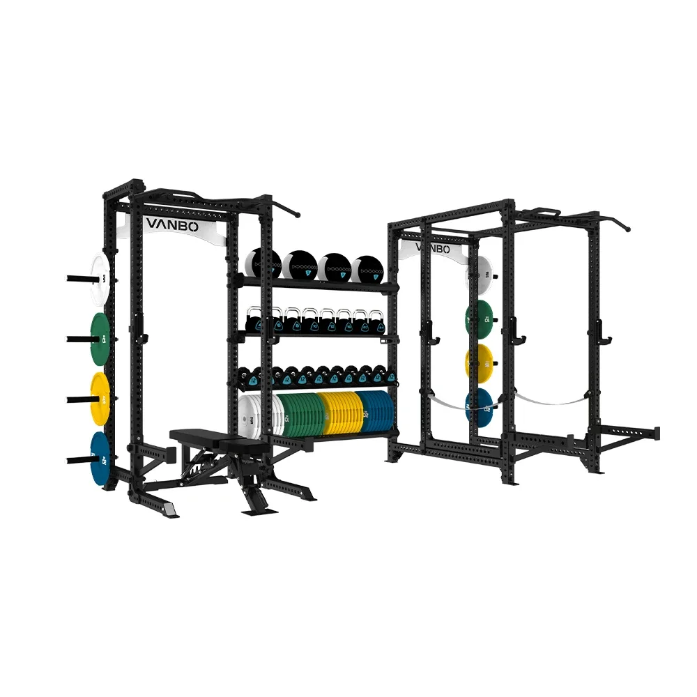 Half Cage Fitness Gym Equipment 3d Foldable Smith Machine Strength Training Multifunction Squat Rack