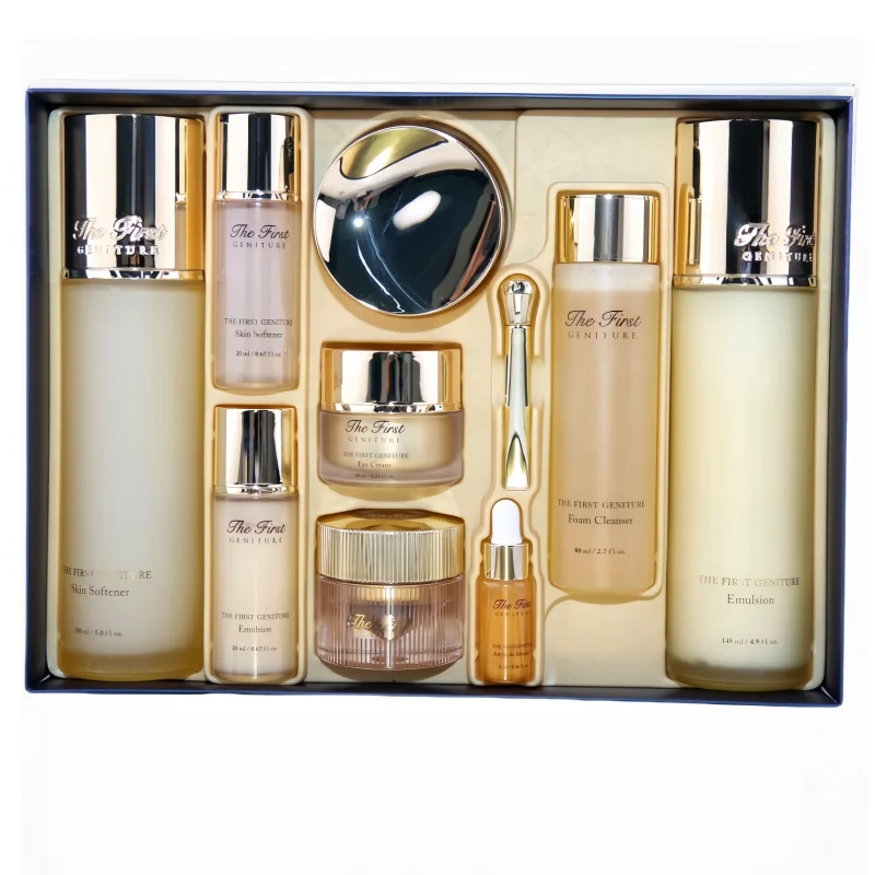 Korean Cosmetics Ohui The First Genitue Skin Care Set Moisturizing Toner Emulsion Cream Hydration Repairing Sensitive Skin