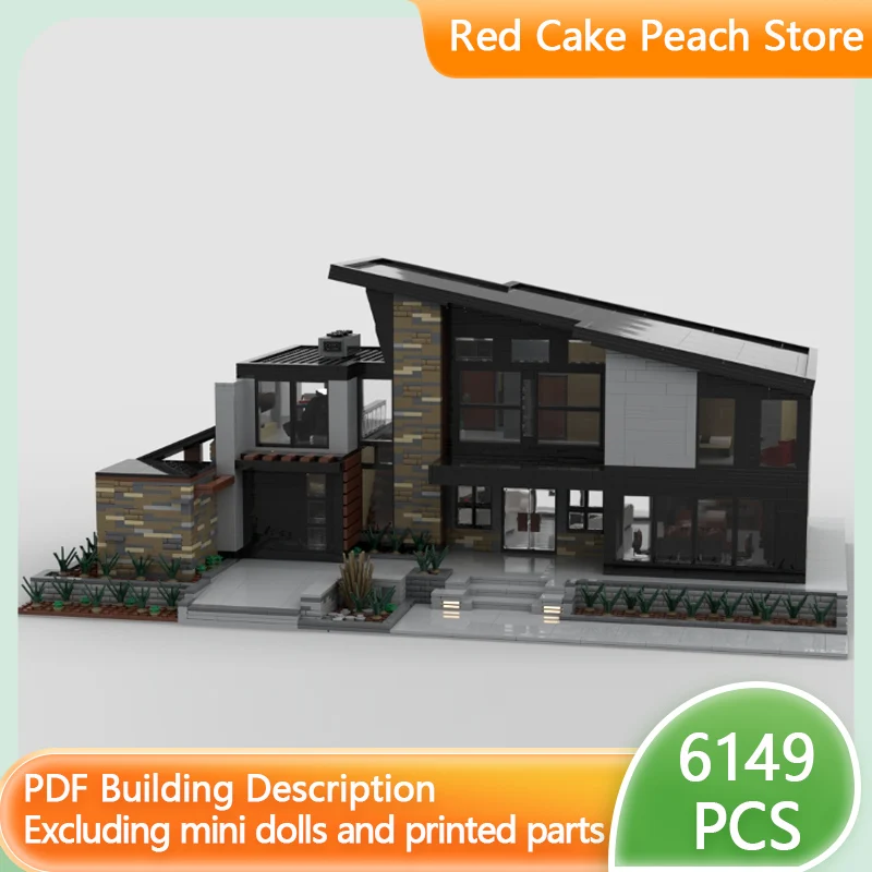 

City Street View Model MOC Building Bricks Modern Residential House Modular Technology Children Holiday Gifts Assemble Toys Suit