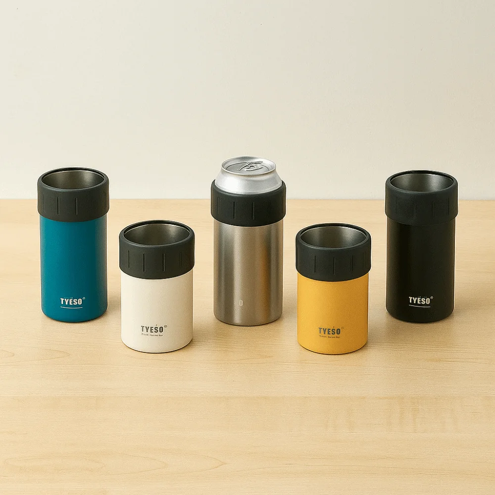 

304 Stainless Steel Insulated Beer Bottle Cooler Double Wall 350ml Beverage Cooler Cup Vacuum Keep Warm/Cold Drink Can Cooler