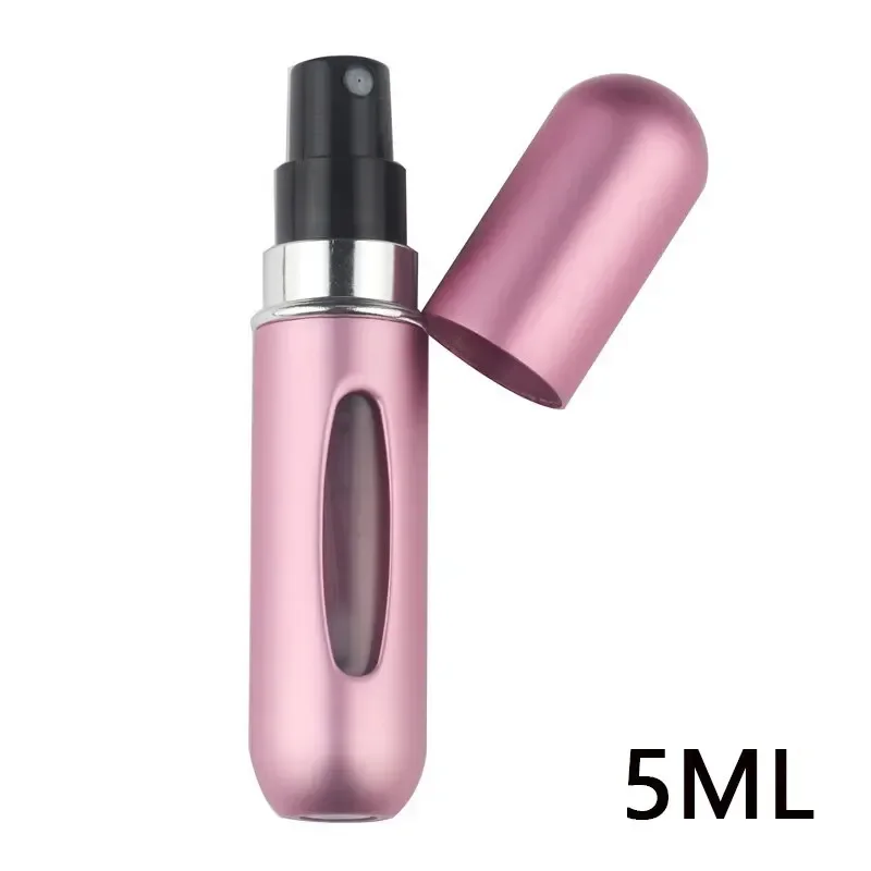 Portable Travel Perfume Bottle 5ml Bottom Fill Liquid Container Cosmetics Spray Dispenser Press Head