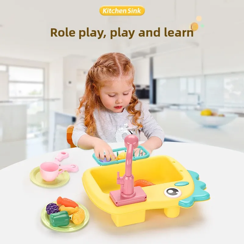 

Игровой набор для кухни: игрушки для детей с посудой, овощами, фруктами и играми для рыбалки для малышей и детей.